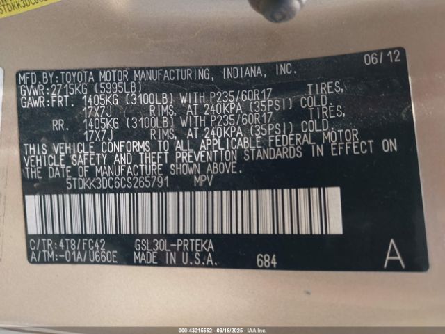 Toyota Sienna Le V6 8 Passenger Image 12